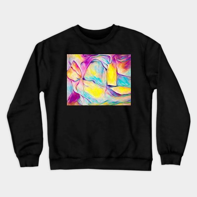 Bright Bold and Feminine Abstract Crewneck Sweatshirt by jillnightingale